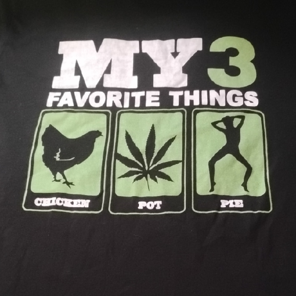 Men's Vintage Black XL Chicken Pot Pie Funny Spreadshirt NSFW Sexy Drugs Weed